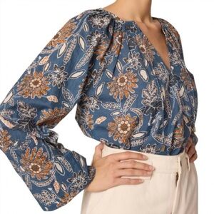 Cleobella Blue Floral Blouse